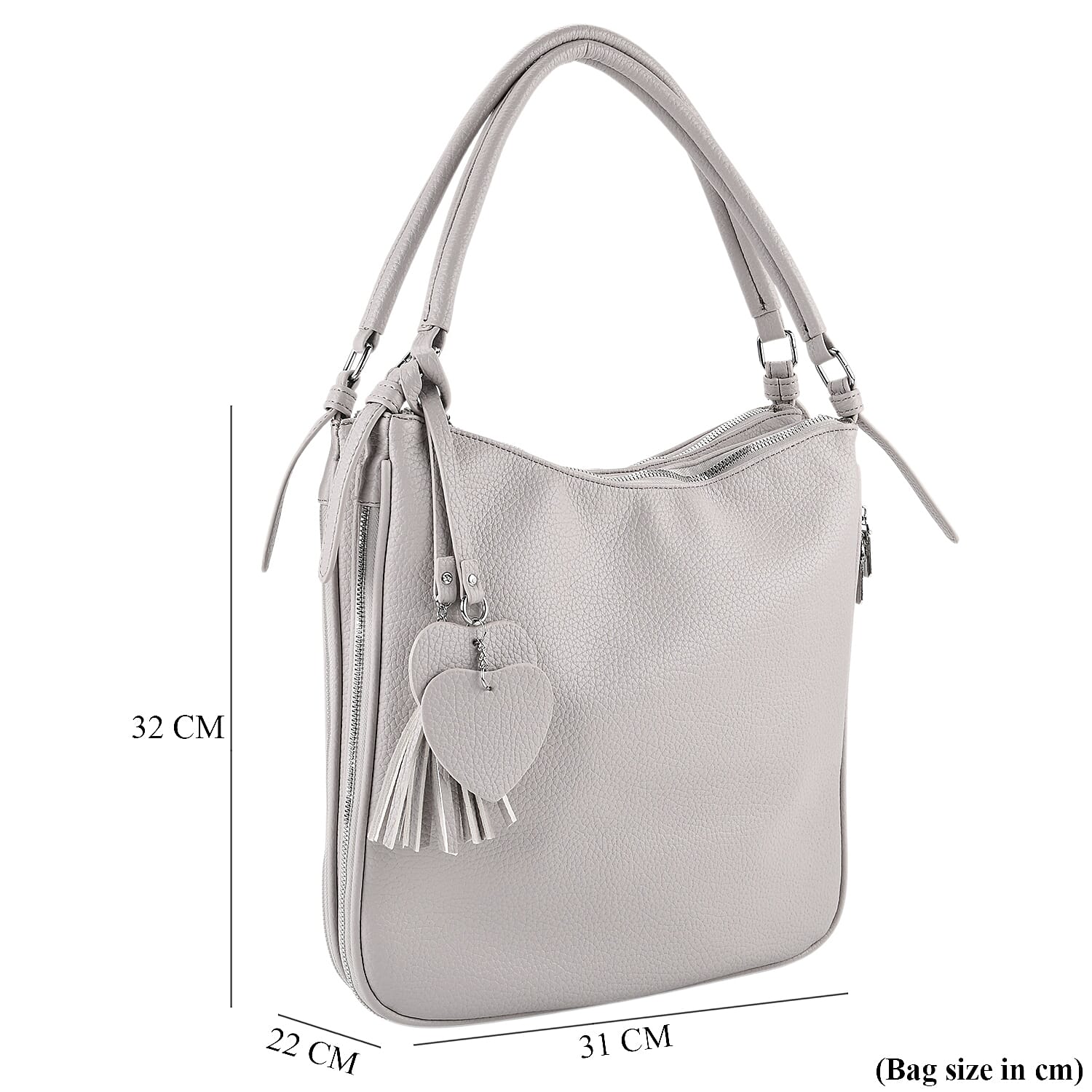 Crossbody Bag (Size - One Size) - Grey & Burgundy