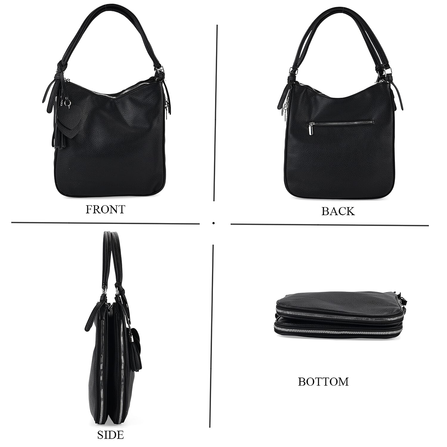 Crossbody Bag (Size - One Size) - Black & Burgundy