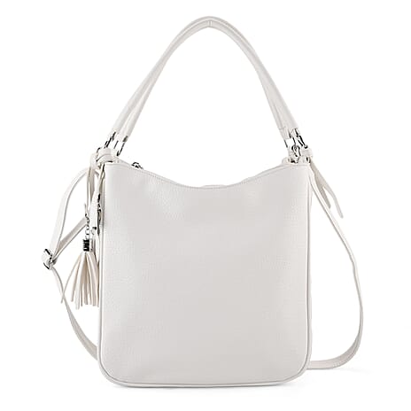 Crossbody Bag (Size - One Size) - White & Burgundy