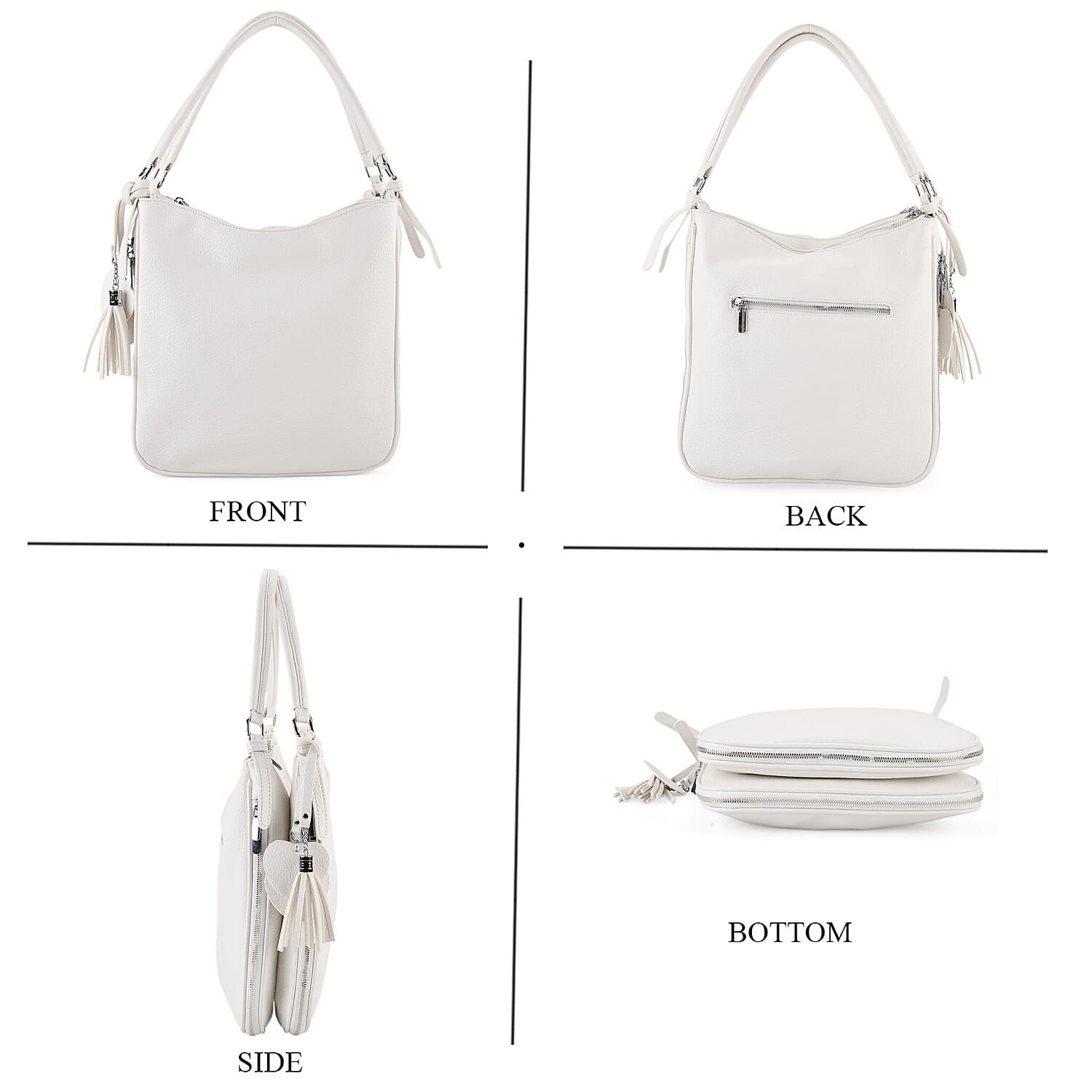 Crossbody Bag (Size - One Size) - White & Burgundy