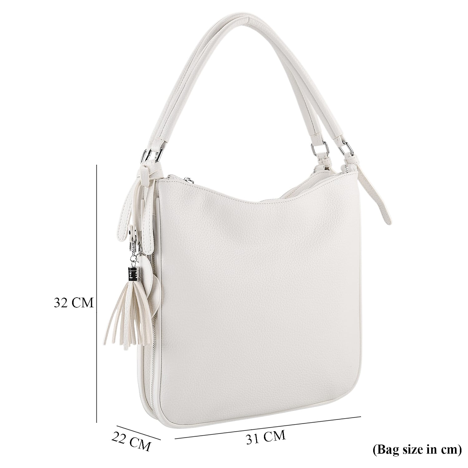 Crossbody Bag (Size - One Size) - White & Burgundy