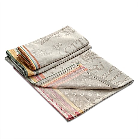 LIVMORE Set of 3 Jacquard Kitchen Towels (Size 70 x 50 cm)