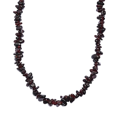 Red Garnet Stone Necklace (Size - 30) 370.00 Ct.