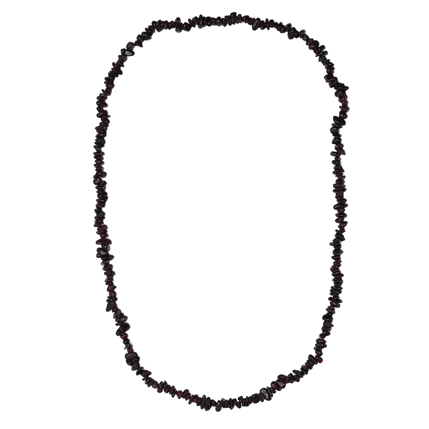 Red Garnet Stone Necklace (Size - 30) 370.00 Ct.
