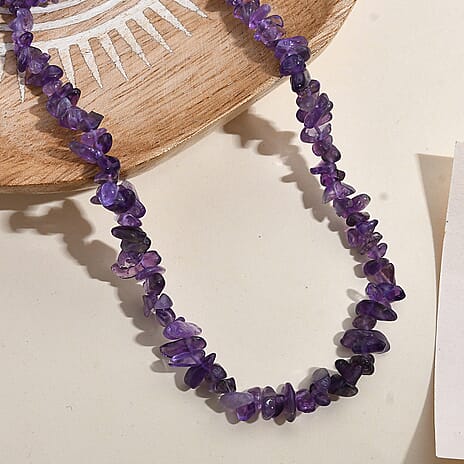 African Amethyst Stone Necklace (Size - 30) 135.00 Ct.