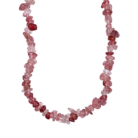 Strawberry Quartz Stone Necklace (Size - 30) 270.00 Ct.