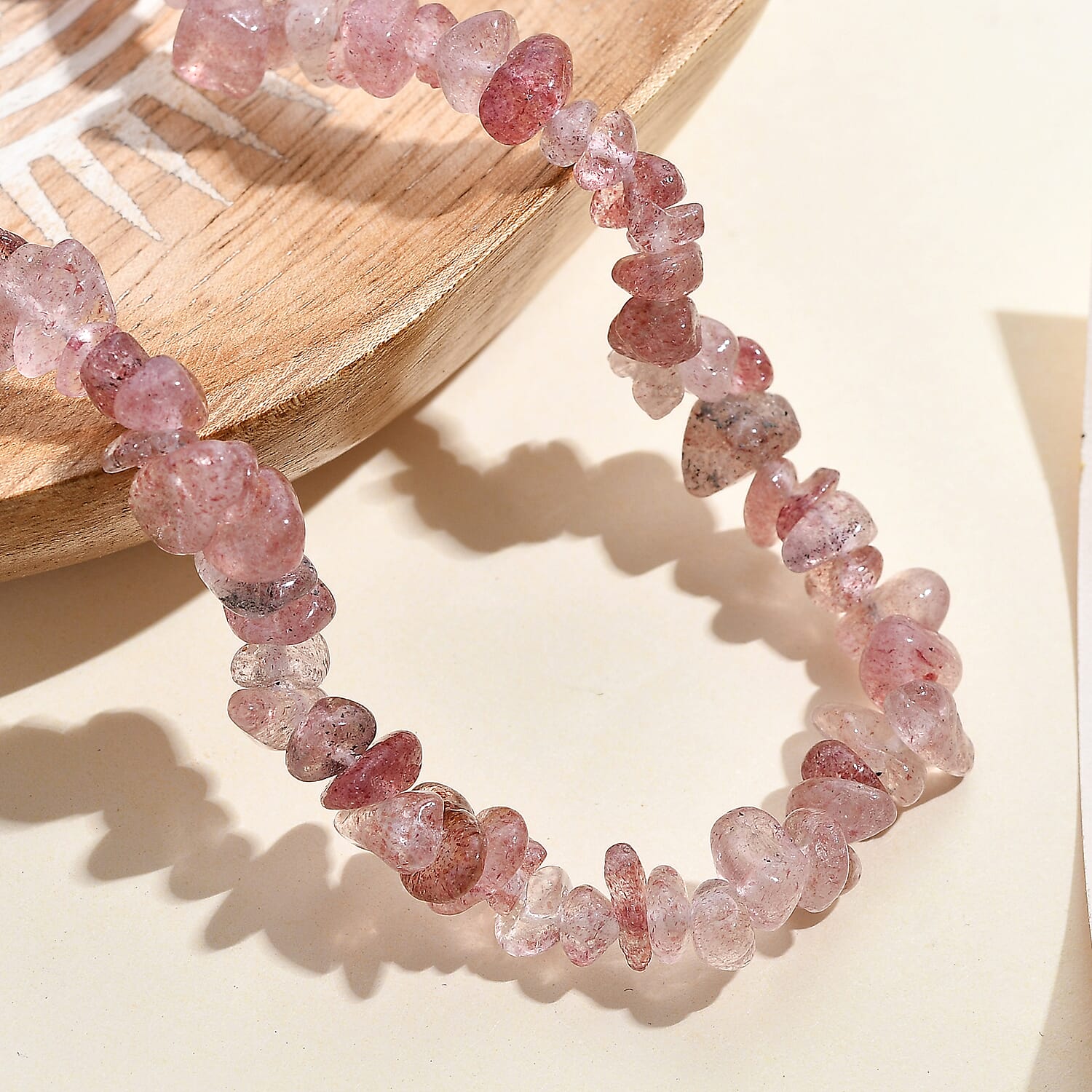 Strawberry Quartz Stone Necklace (Size - 30) 270.00 Ct.