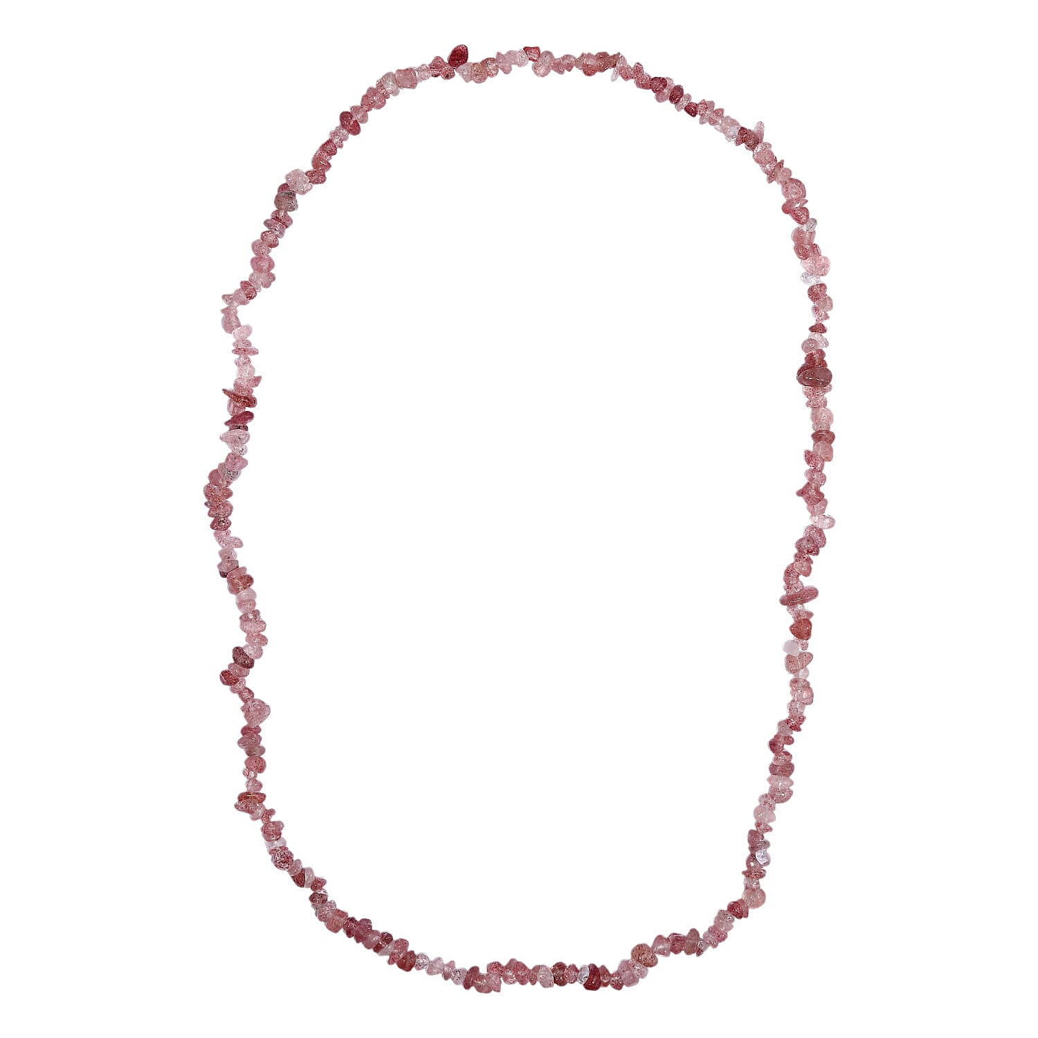 Strawberry Quartz Stone Necklace (Size - 30) 270.00 Ct.