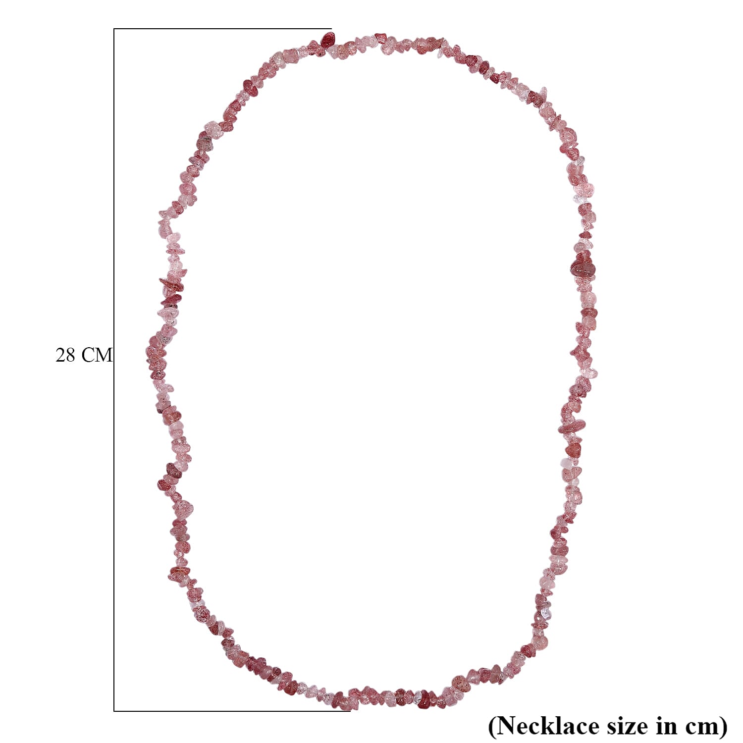 Strawberry Quartz Stone Necklace (Size - 30) 270.00 Ct.