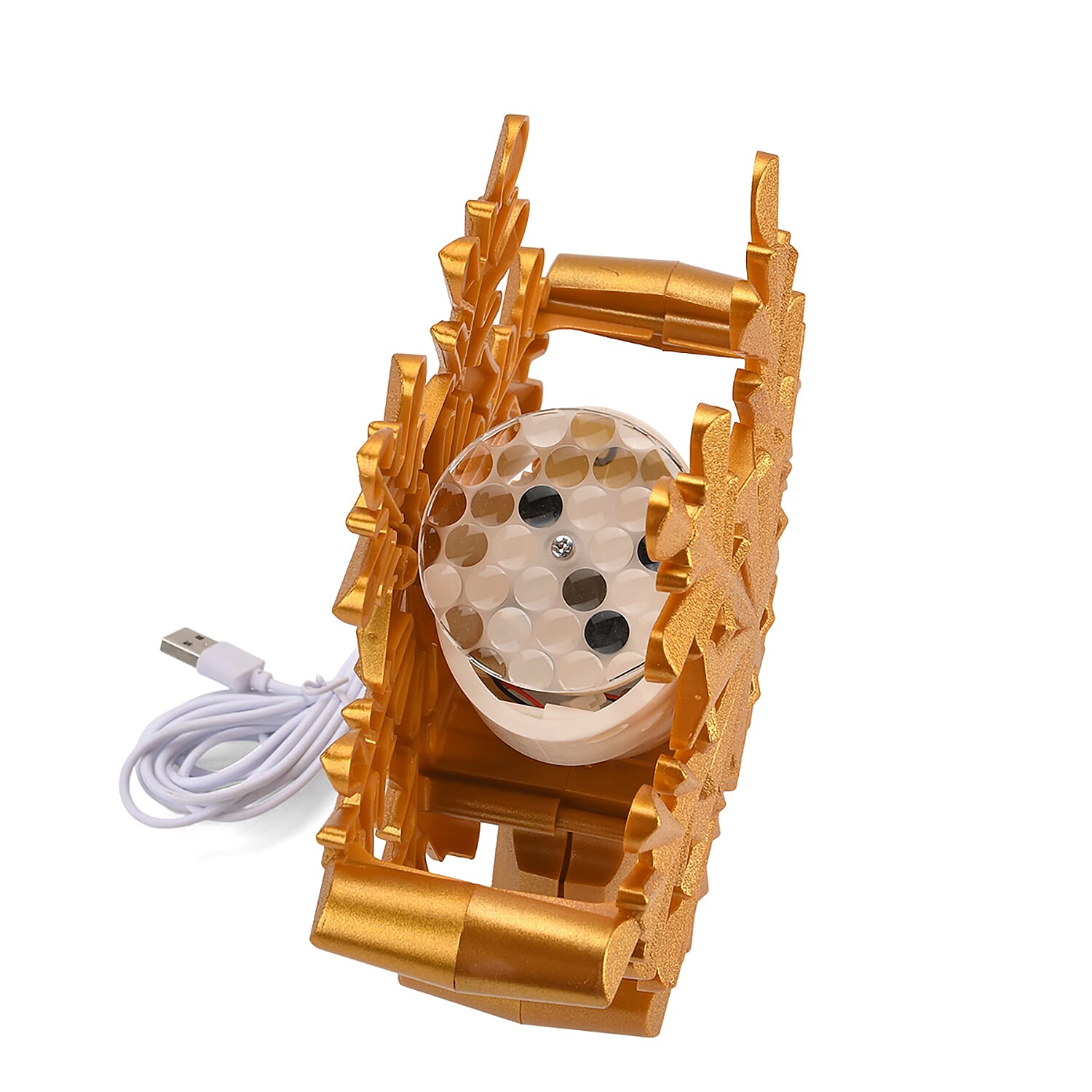 Rotating Snowflake Christmas Tree Topper with Lighting - USB Type-C Powered - Silver