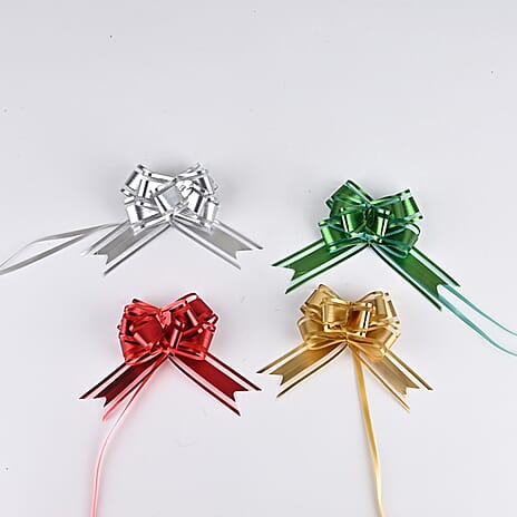 CLOSEOUT OFFER - Assorted Magic Pull Bows - Set of 36 (in 3 Sizes) - Perfect for DIY Crafts, Gift Wrapping, - Party Decor