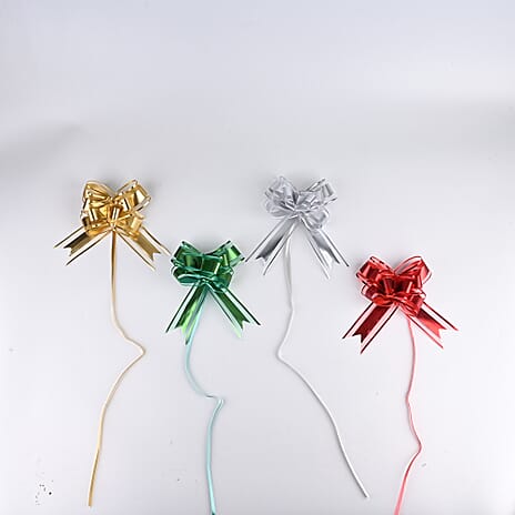 CLOSEOUT OFFER - Assorted Magic Pull Bows - Set of 36 (in 3 Sizes) - Perfect for DIY Crafts, Gift Wrapping, - Party Decor