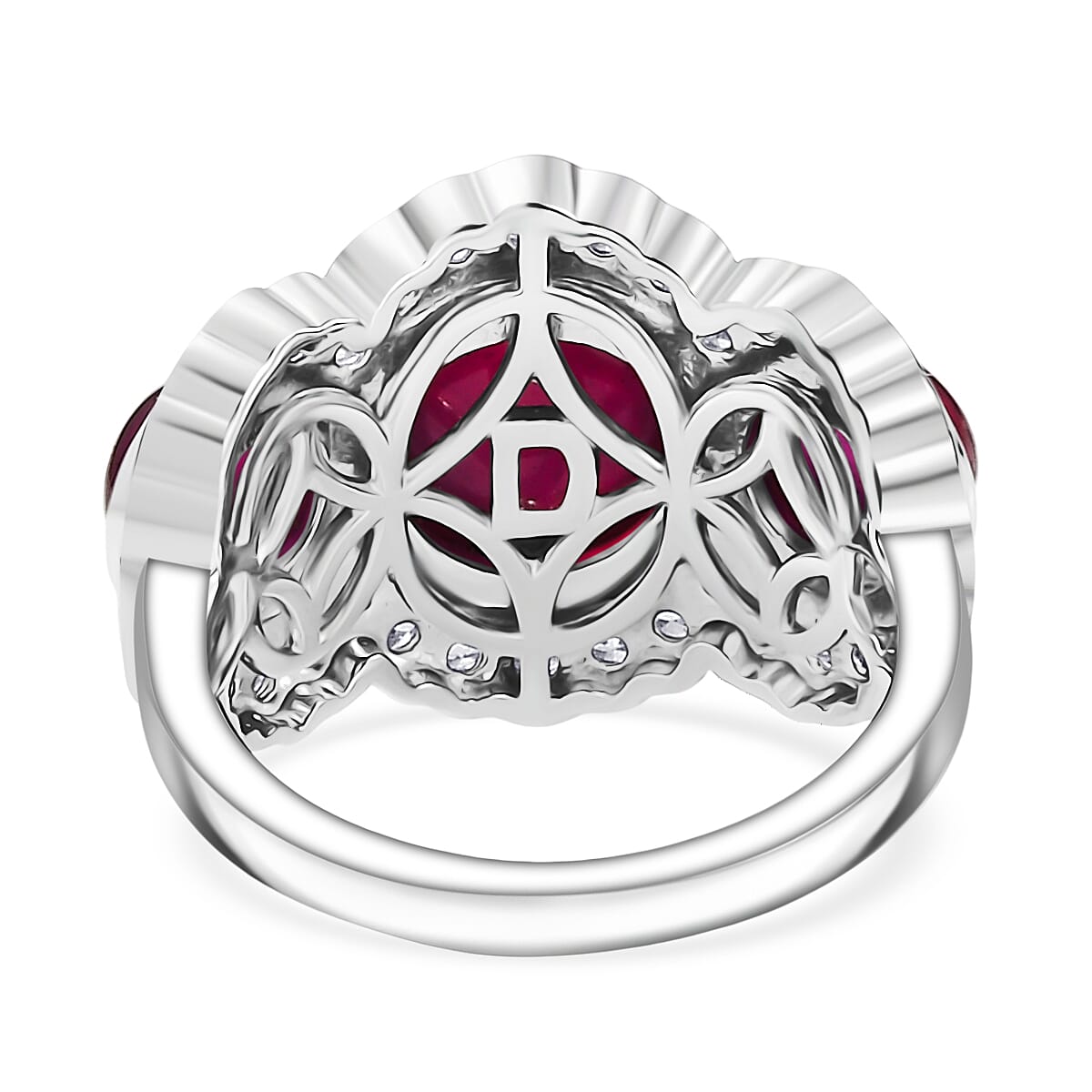 Jaipur Special - The Ratnaraj - Ruby & Natural Zircon Ring in Sterling Silver, Silver Wt.5 Gms  9.2 Ct.