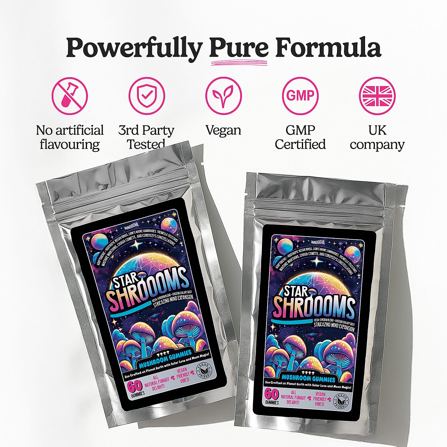 Innooova Starshroooms Full Pack 60 Gummies