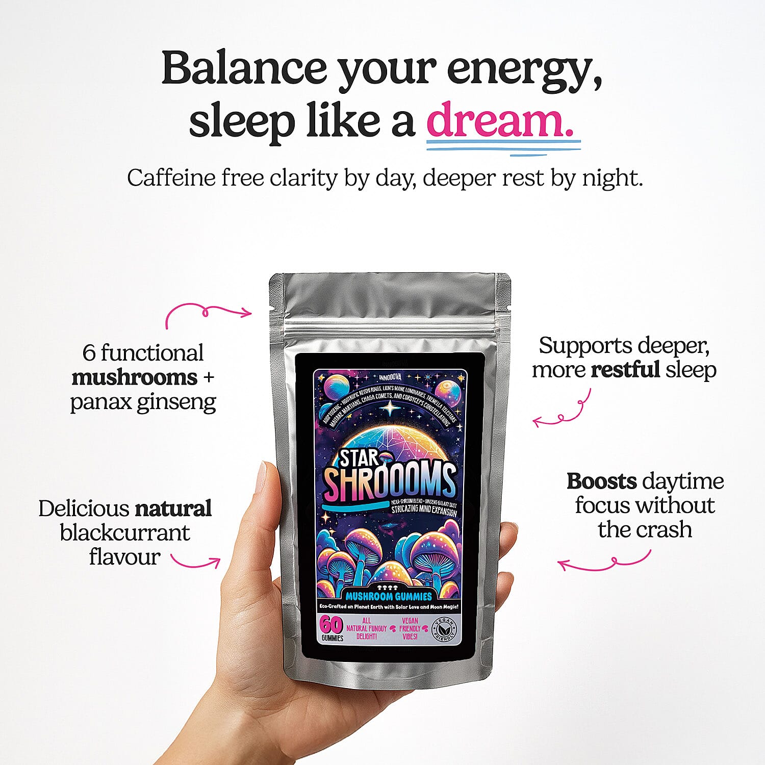 Innooova Starshroooms Full Pack 60 Gummies