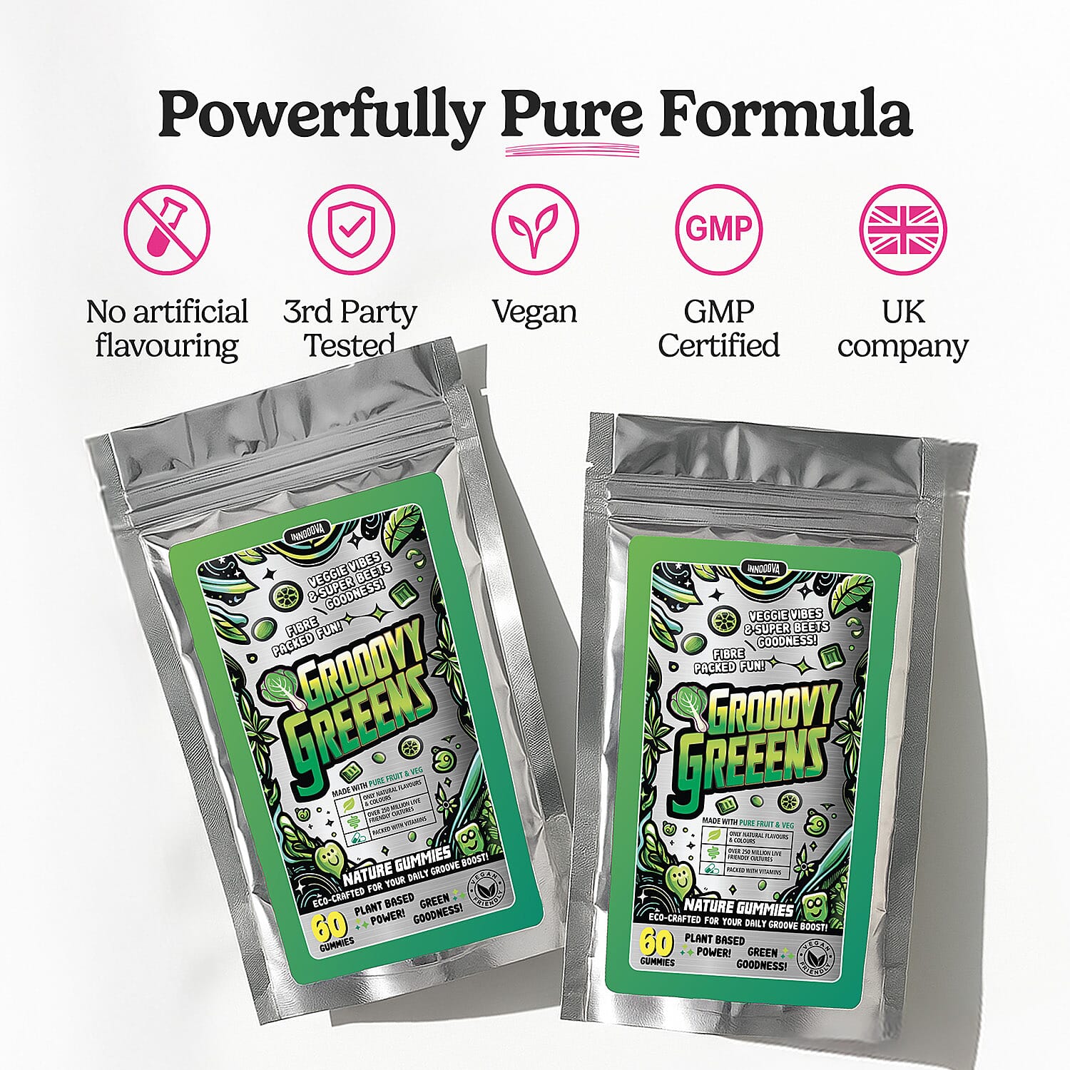 Innooova Grooovy Greens Full Pack 60 Gummies