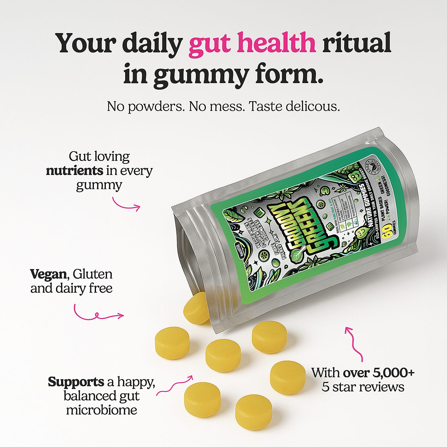 Innooova Grooovy Greens Full Pack 60 Gummies