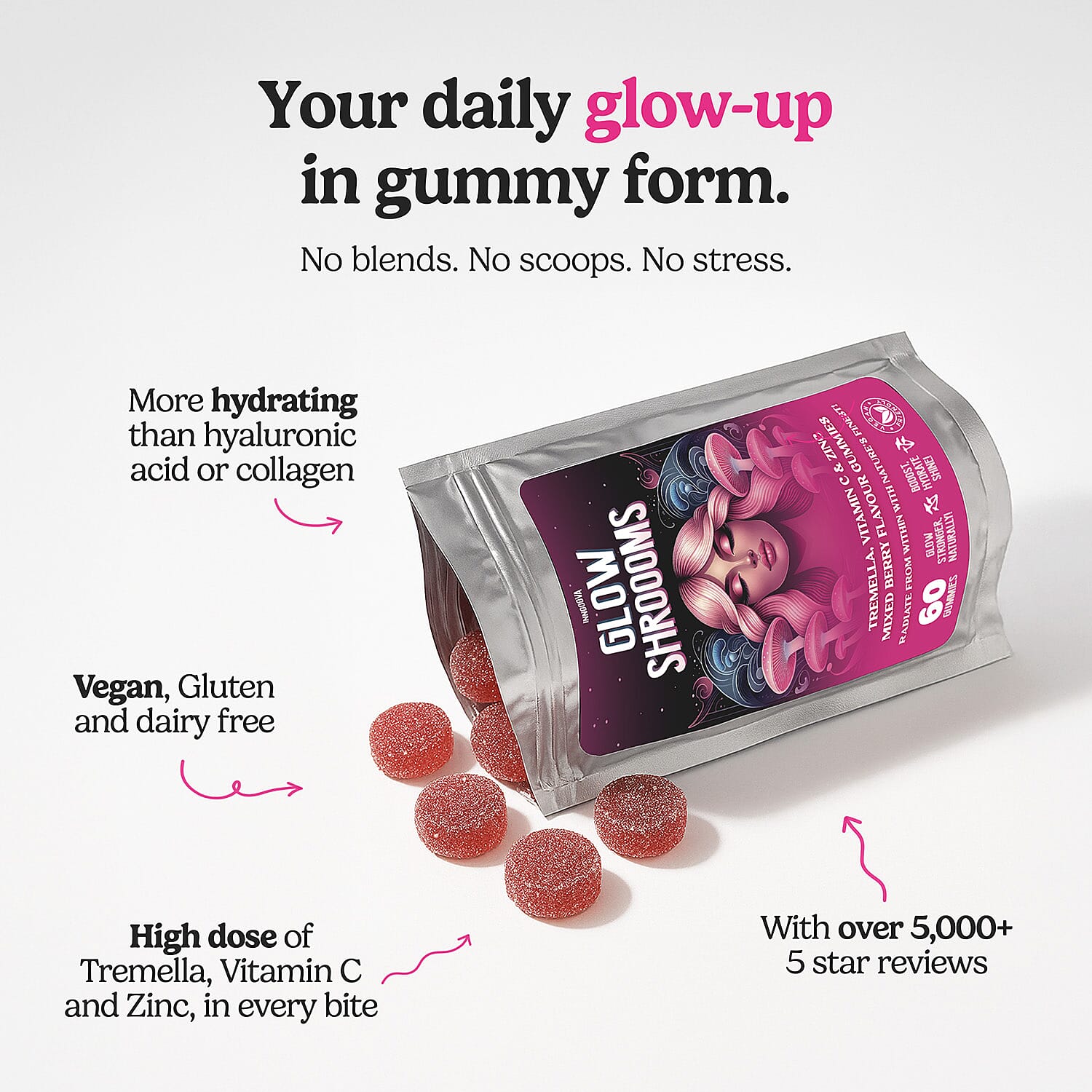 Innooova GlowShroooms Full Pack 60 Gummies