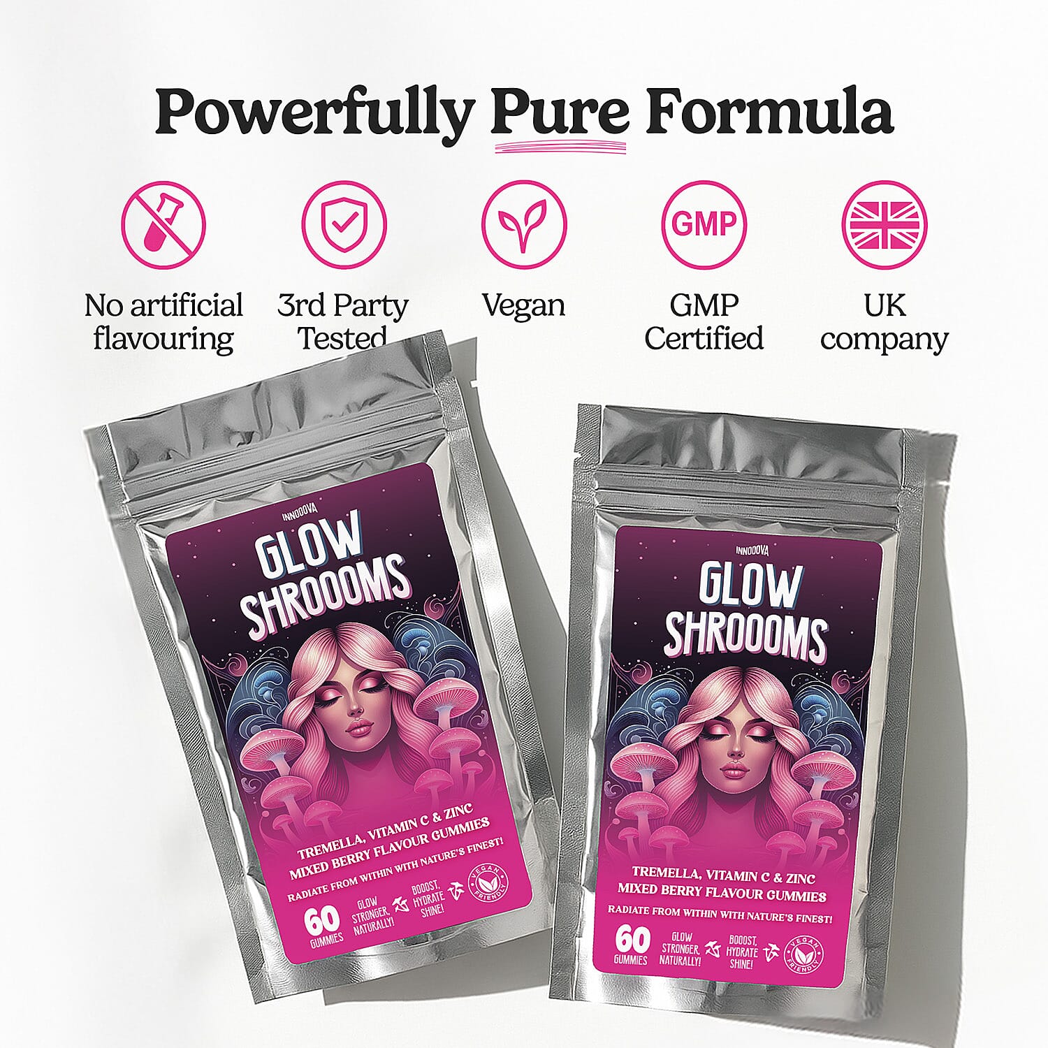 Innooova GlowShroooms Full Pack 60 Gummies