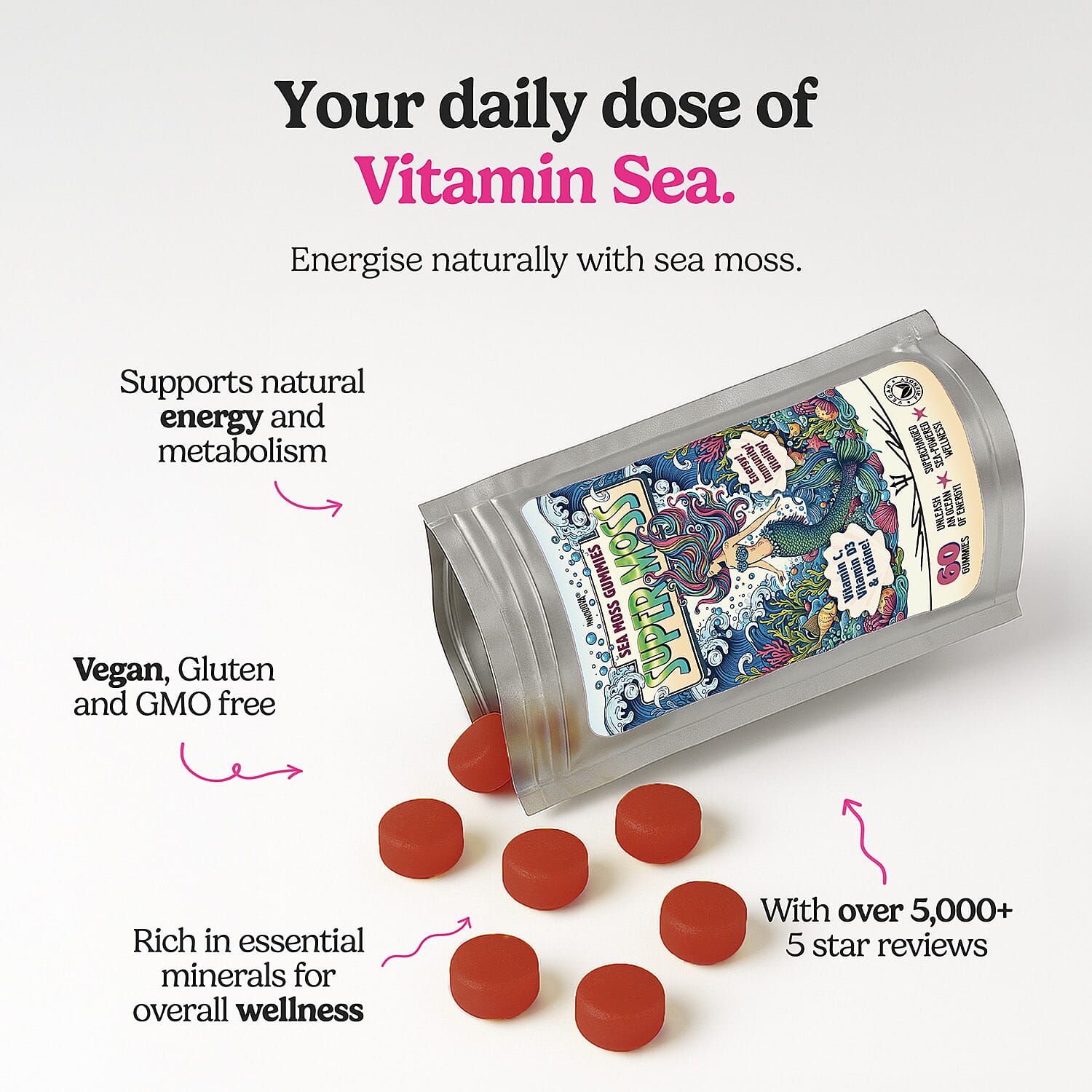 Innooova SuperMoss Full Pack 60 Gummies