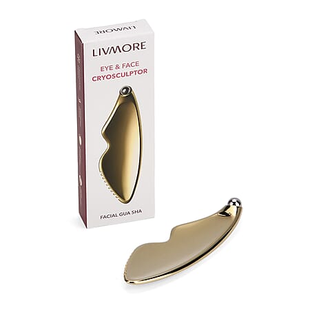 Golden Metal Cryosculptor Tool for Face & Eyes 6-Sided Gua Sha Contouring Massager - Gold Golden Metal Cryosculptor Tool for Face & Eyes 6-Sided Gua Sha Contouring Massager - Gold