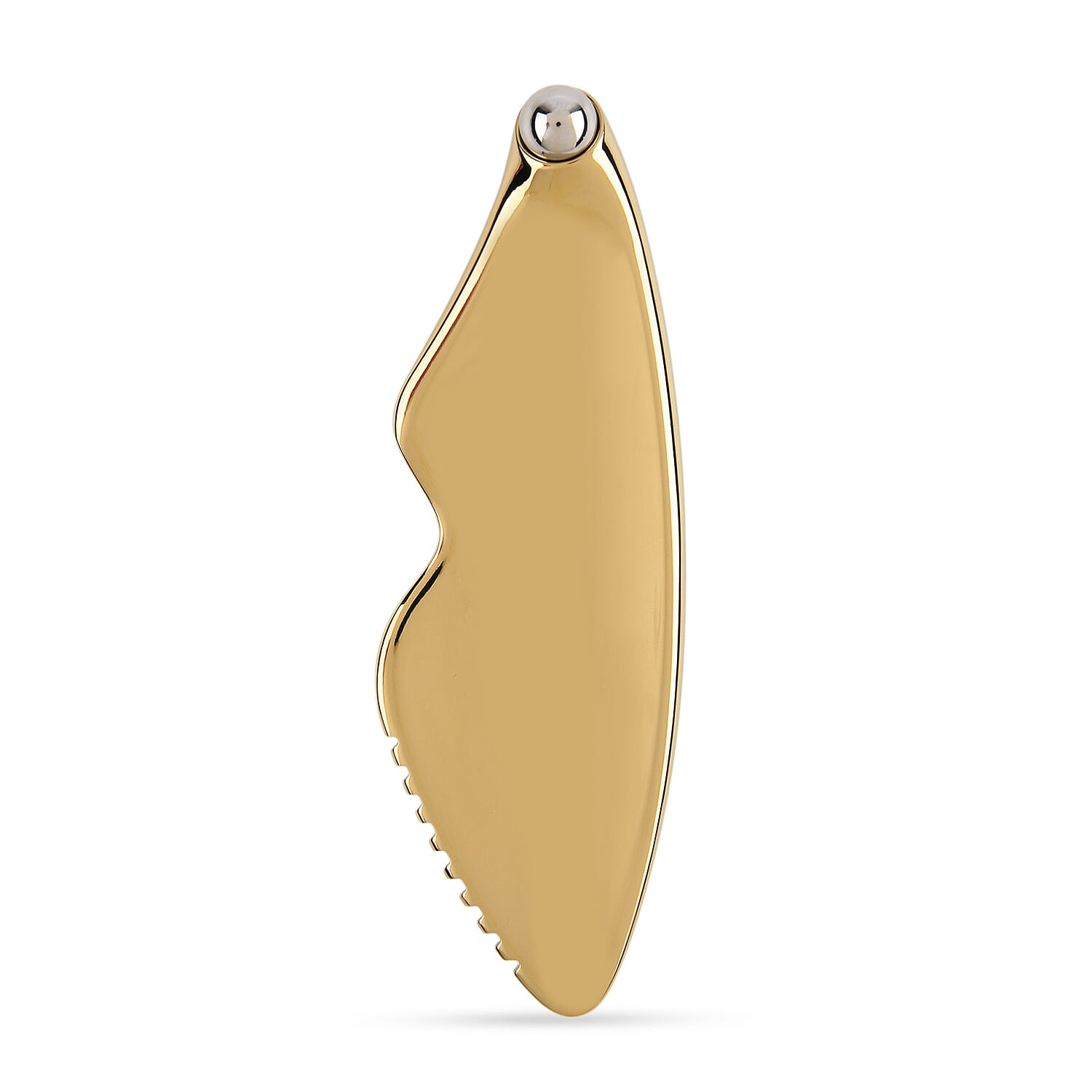 Golden Metal Cryosculptor Tool for Face & Eyes 6-Sided Gua Sha Contouring Massager - Gold