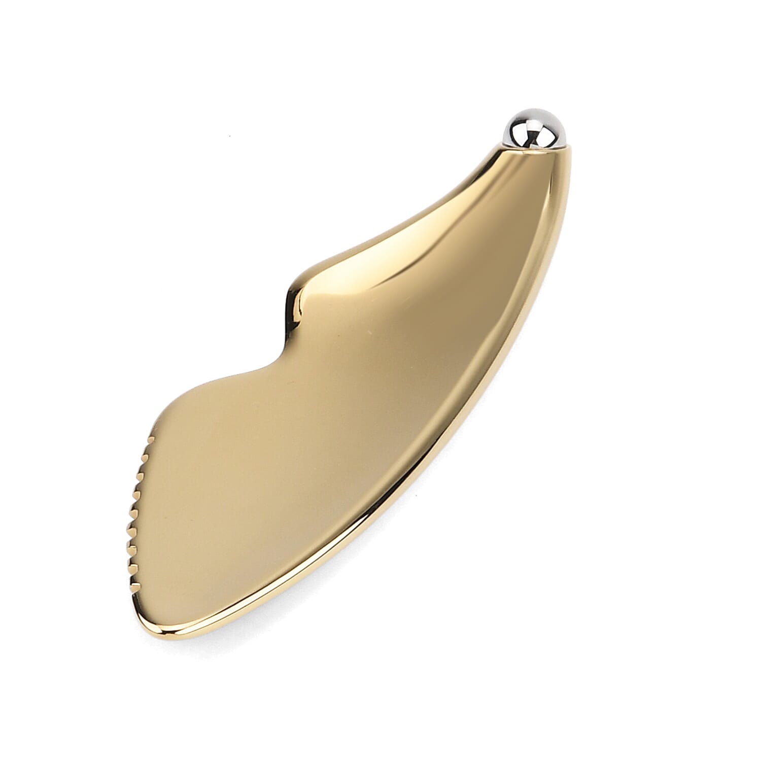 Golden Metal Cryosculptor Tool for Face & Eyes 6-Sided Gua Sha Contouring Massager - Gold