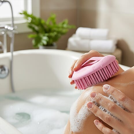 LIVMORE Bath Massage 2-in-1 Shower Brush - Pink
