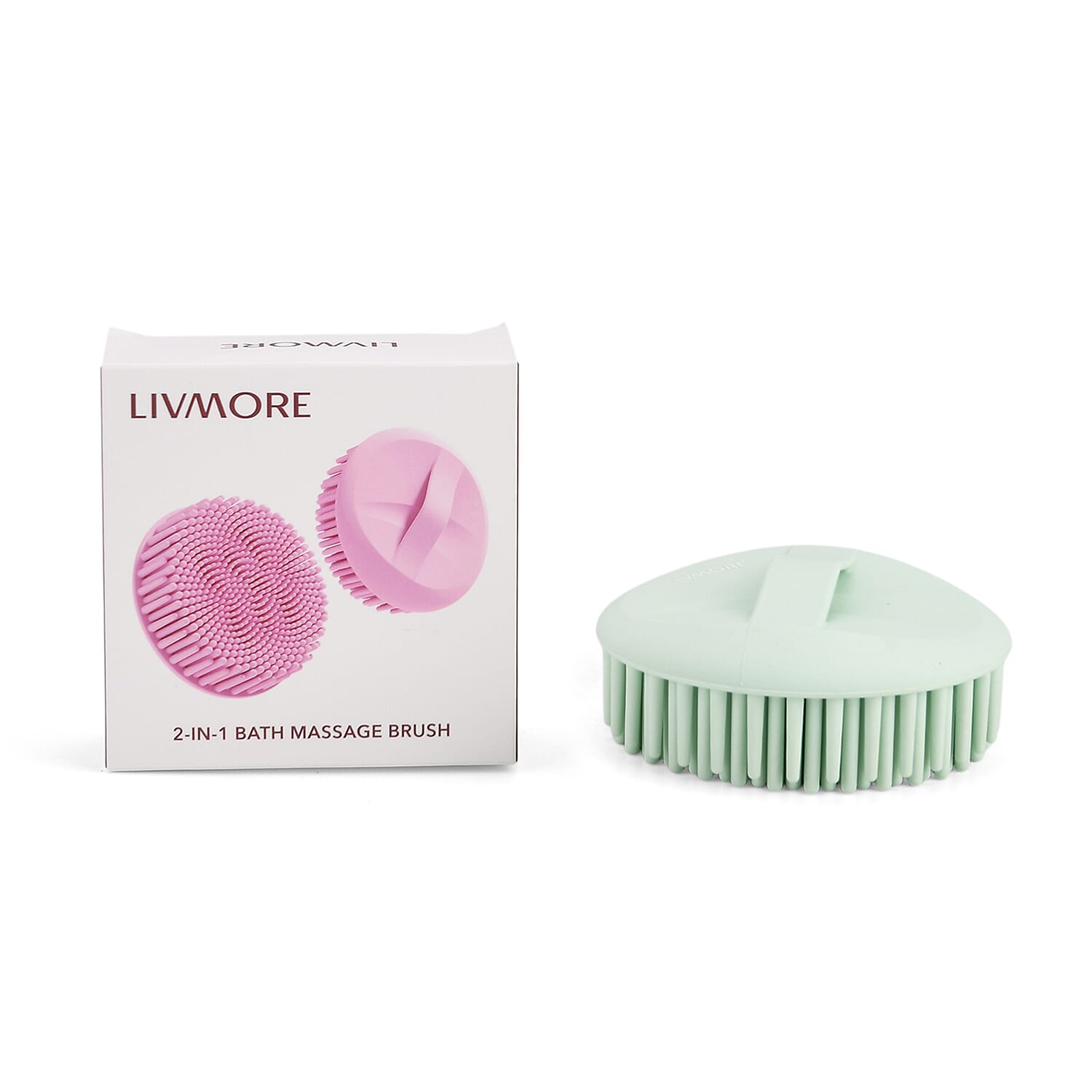 LIVMORE Bath Massage 2-in-1 Shower Brush - Green