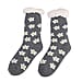 LIVMORE Daisy Flowers Print Sherpa-Lined Thermal Fleece Socks (One Size) - Purple