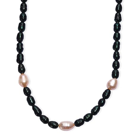 EverTrue - Fresh Water Pearl & Green Enhance Pearl Beads Necklace (Size - 18-2 Ext) 60.00 Ct.