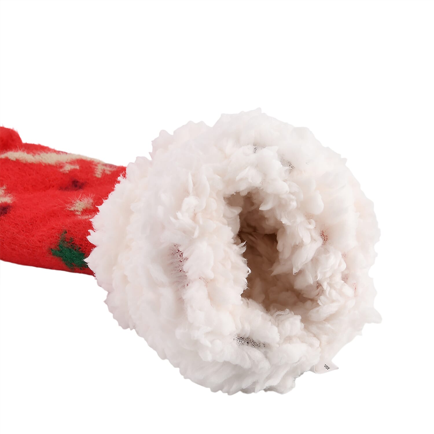 Warm Sherpa Socks - Red & Green