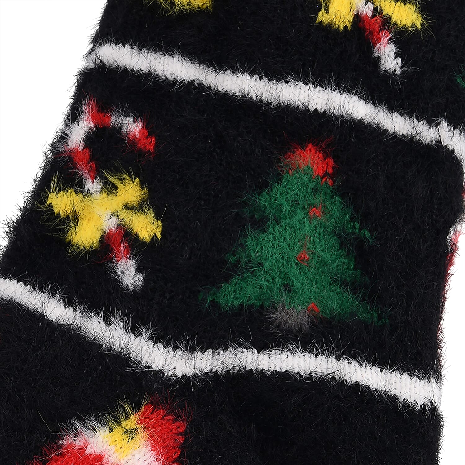 Warm Sherpa Socks - Black & Red