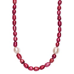 EverTrue - Fresh Water Pearl & Pink Fresh Water Pearl Beads Necklace (Size - 18-2 Ext) 75.00 Ct.