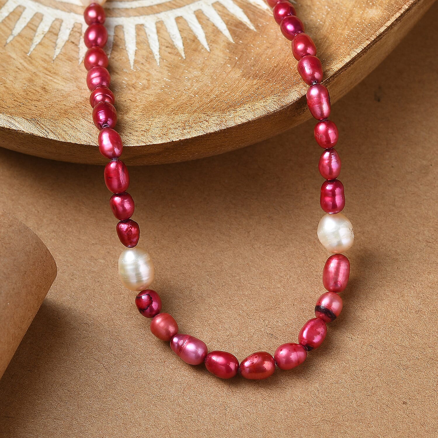 EverTrue - Fresh Water Pearl & Pink Fresh Water Pearl Beads Necklace (Size - 18-2 Ext) 75.00 Ct.