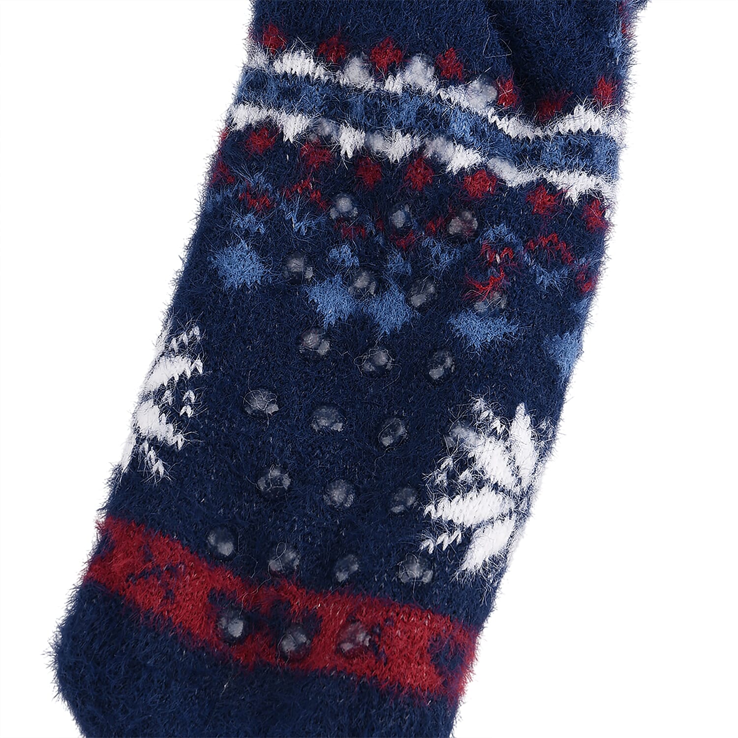 Christmas Pattern Warm Sherpa Socks - Blue