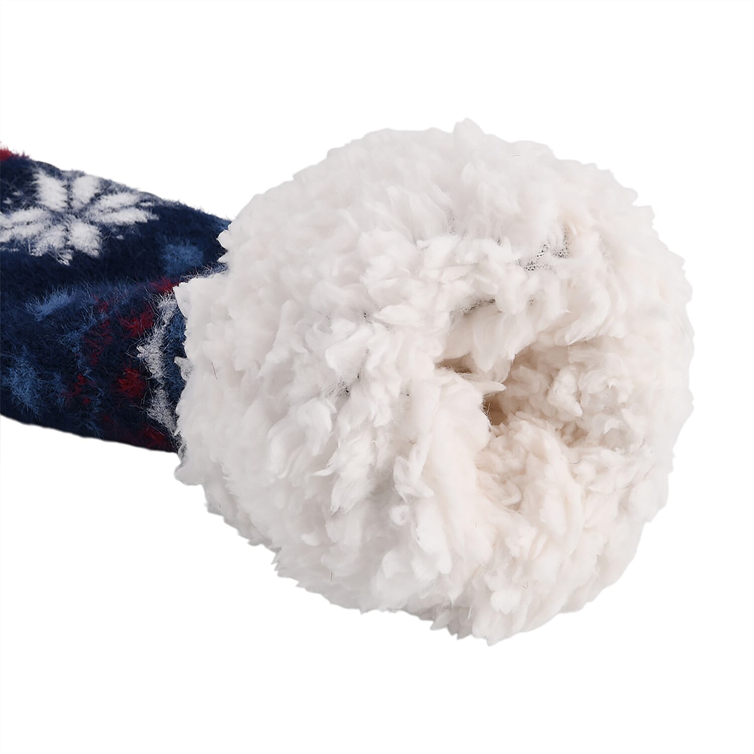 Christmas Pattern Warm Sherpa Socks - Blue