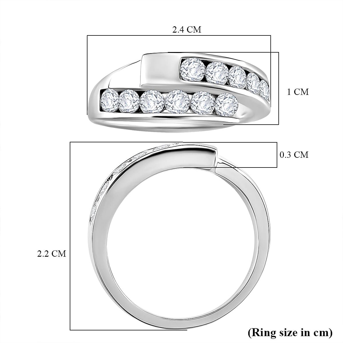 Djoy RADIANTA Moissanite - GRA Certified D-VVS1 Moissanite Ring in Rhodium Overlay Sterling Silver 1.10 Ct. Djoy RADIANTA Moissanite - GRA Certified D-VVS1 Moissanite Ring in Rhodium Overlay Sterling Silver 1.10 Ct.