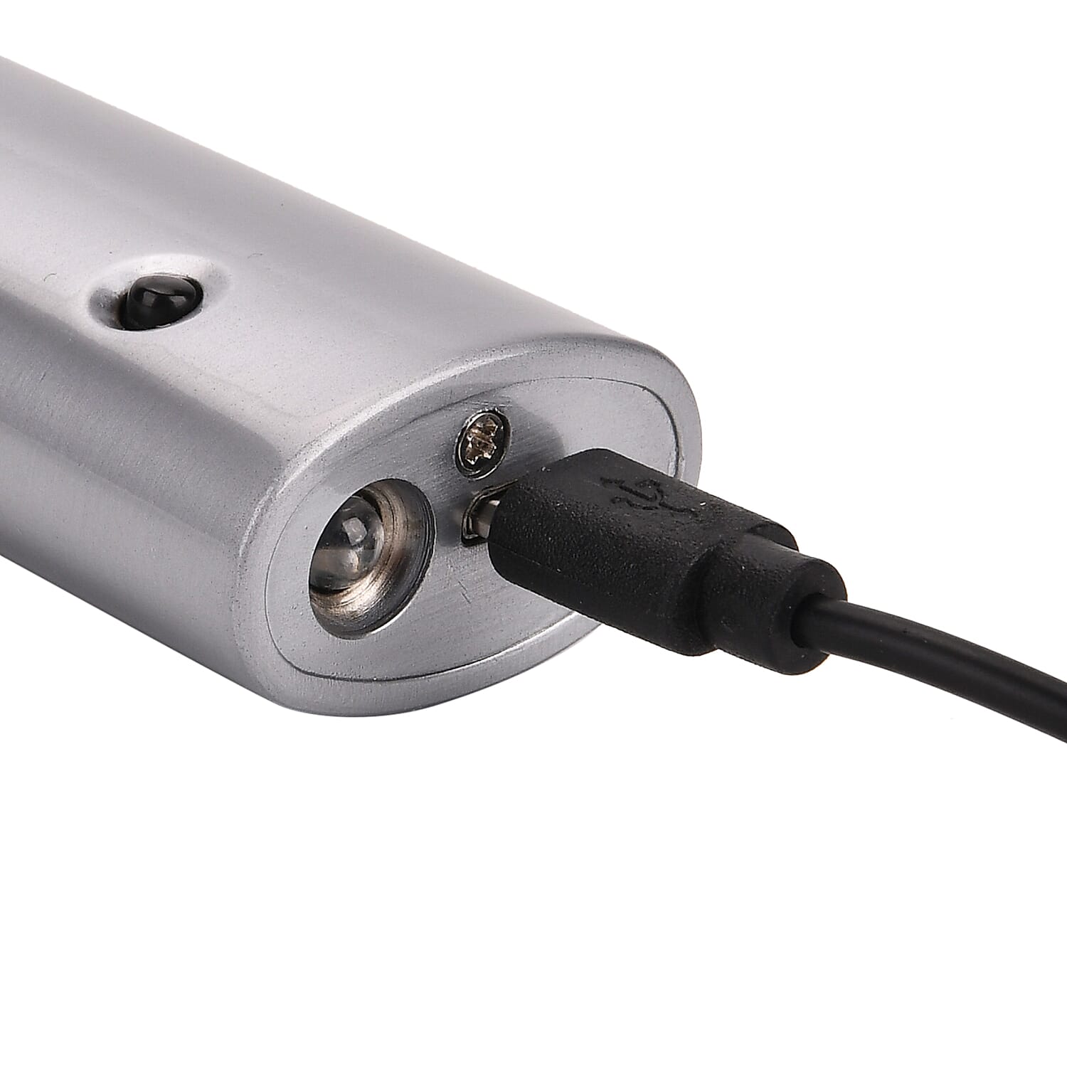 2-in-1 Bottle Opener - Electronic Lighter with Display - Silver