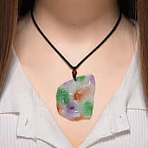 Multi Colour Jade Stone Necklace (Size 28) with Adjustable Thread 100.00 Ct.