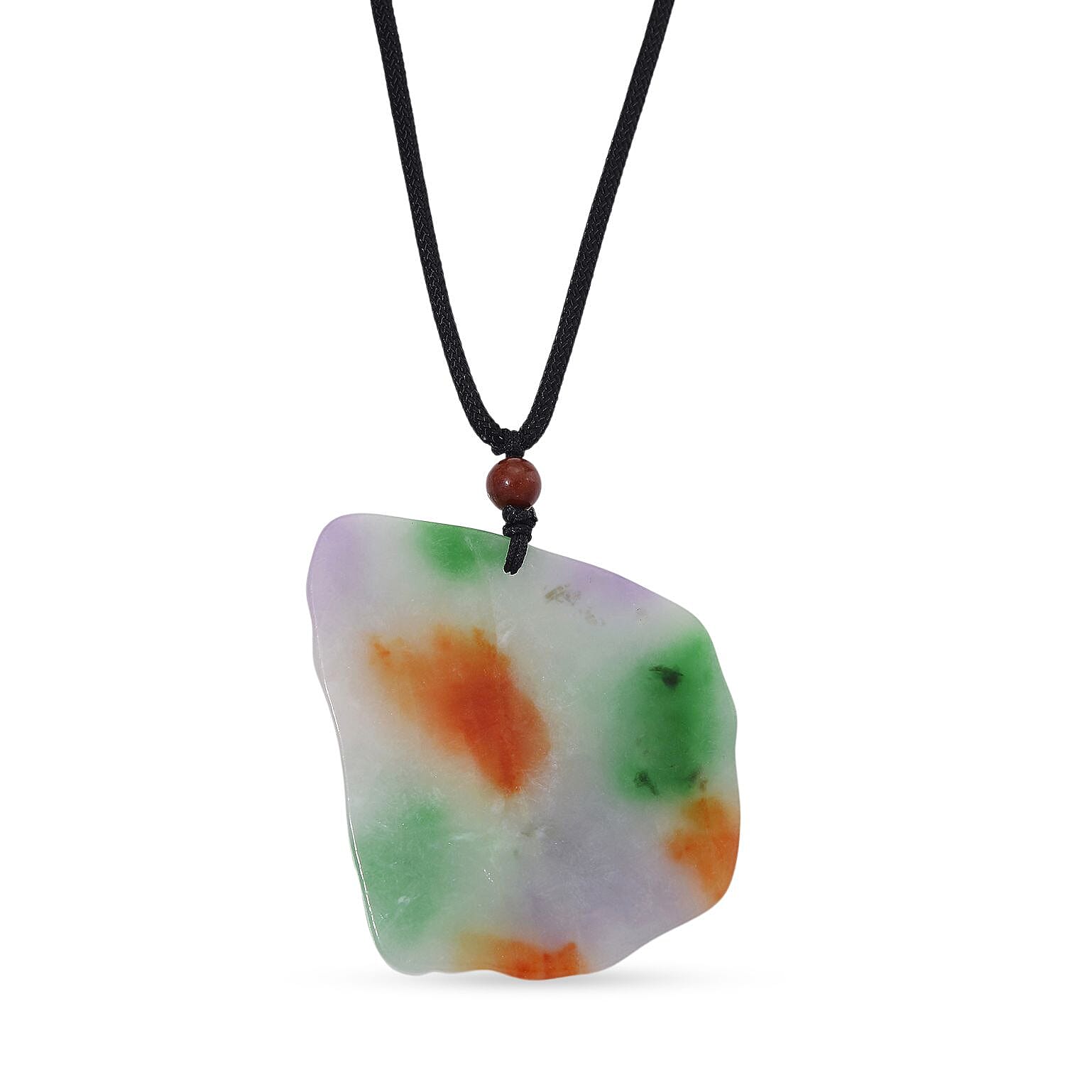 Multi Colour Jade Stone Necklace (Size 28) with Adjustable Thread 100.00 Ct.