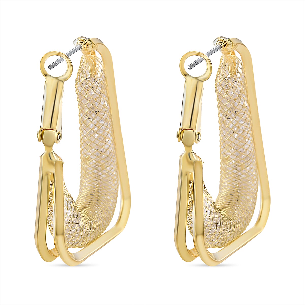 NY Close Out Deal- Austrian White Crystal Earring with Clasp