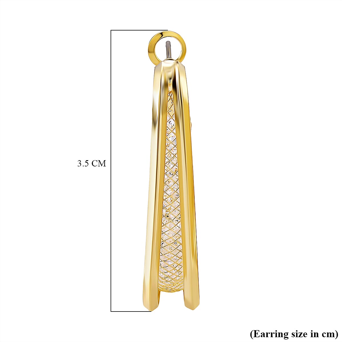 NY Close Out Deal- Austrian White Crystal Earring with Clasp