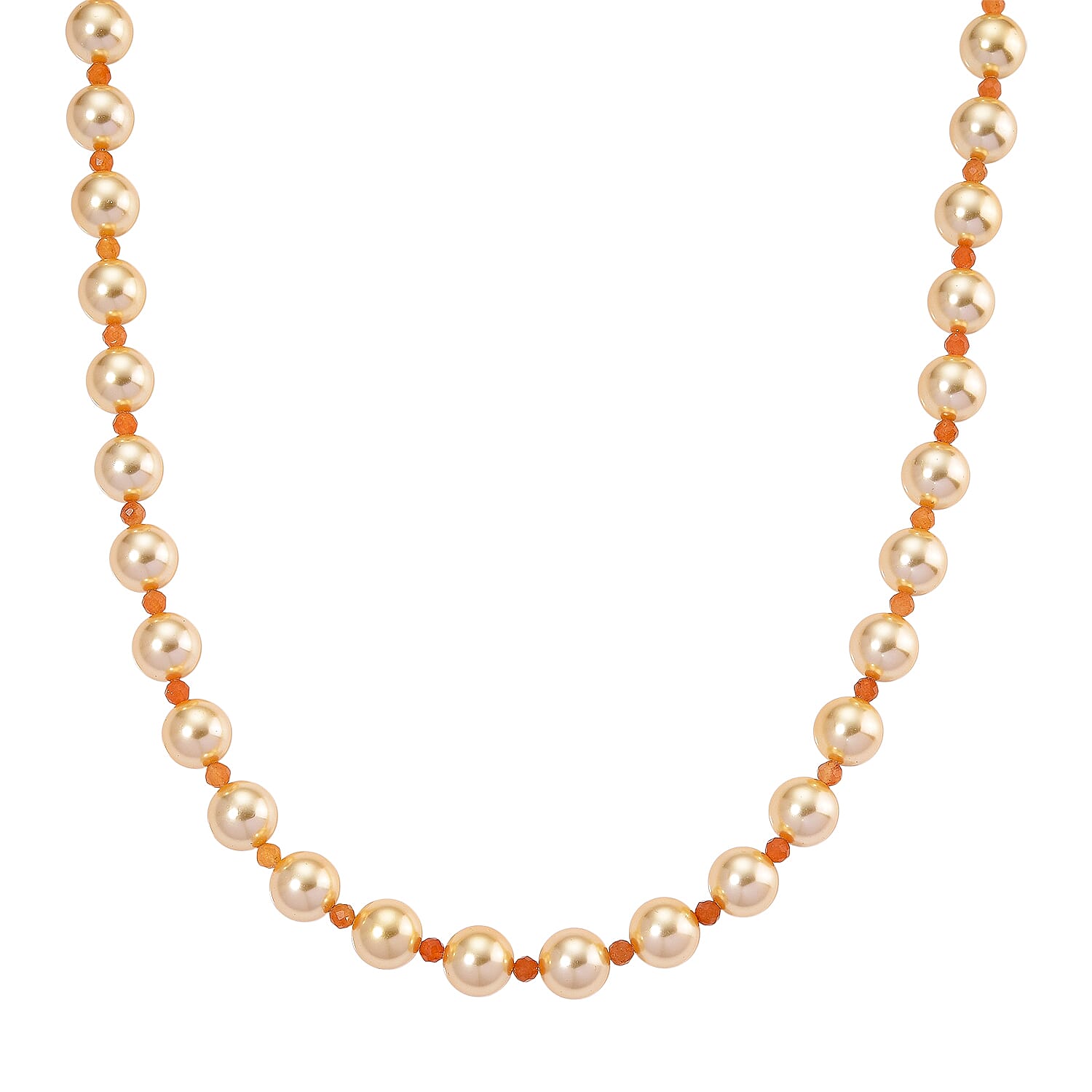 Golden Shell Pearl & Yellow Aventurine Necklace (Size 20 - 2 Ext) 349.00 Ct.