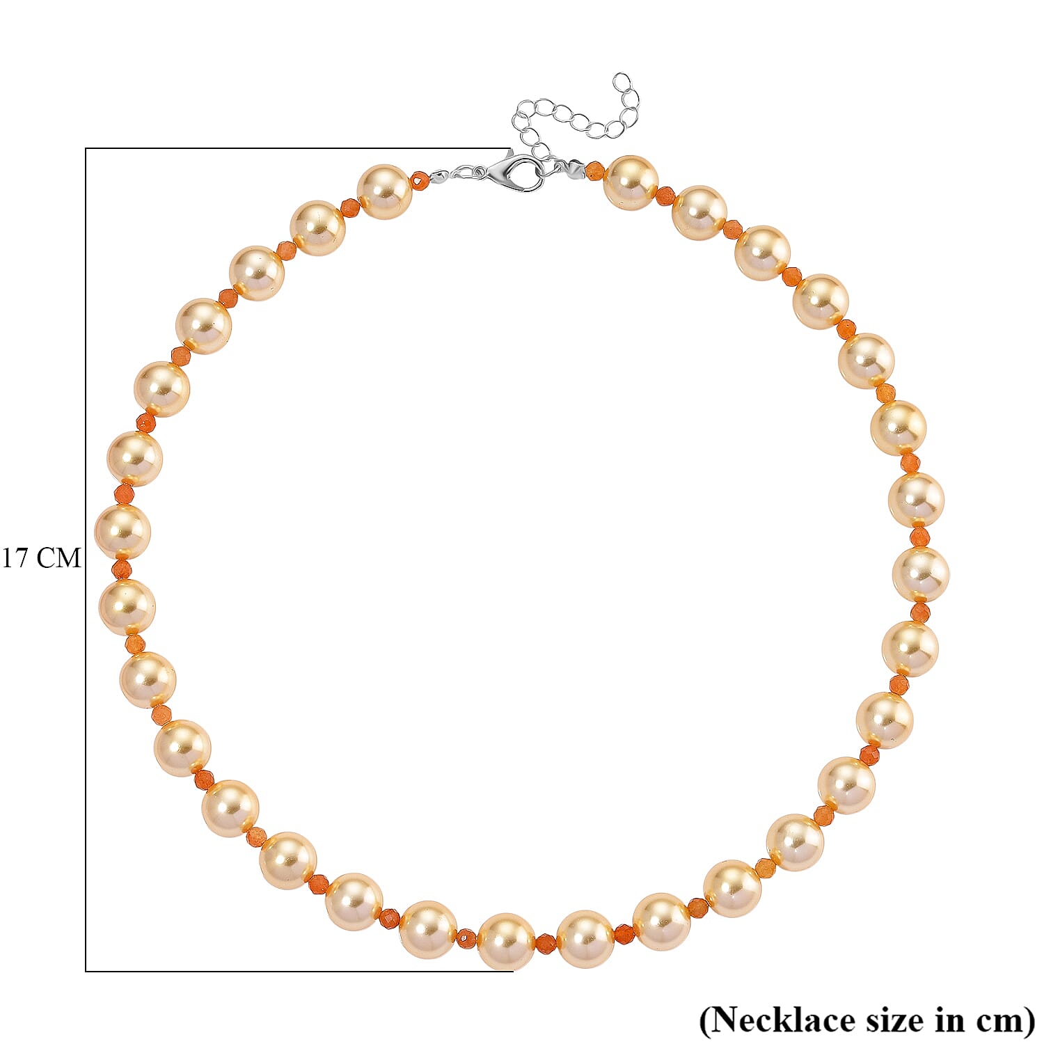 Golden Shell Pearl & Yellow Aventurine Necklace (Size 20 - 2 Ext) 349.00 Ct.