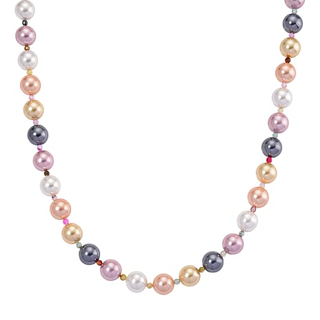 Multi Color Shell Pearl & Multi Gemstones Necklace (Size 20 - 2 Ext) 349.00 Ct.