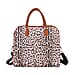 Snake Pattern Tote Bag with Handle Drop & Detachable Shoulder Strap - Peach