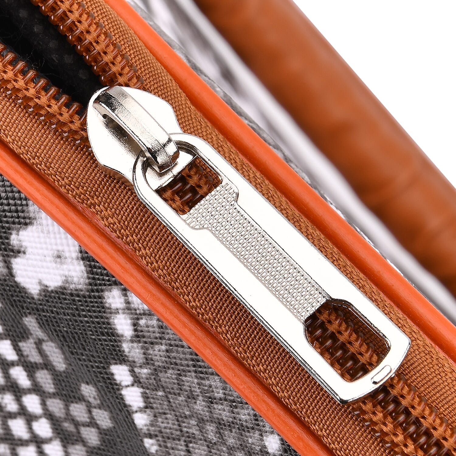 Snake Pattern Tote Bag with Handle Drop & Detachable Shoulder Strap - Grey