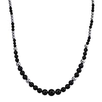 Natural Shungite and Hematite Necklace (Size - 20) With Magnetic Clasp 280.00 Ct.