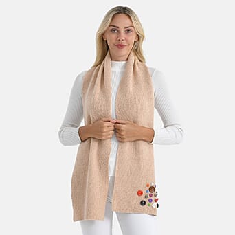 https://tjcuk.sirv.com/Products/82/0/8205065/Chic-Statement-Scarf-with-Colorful-Button-Detail-170-x-25cm-Beige_8205065.jpg?w=342&h=342